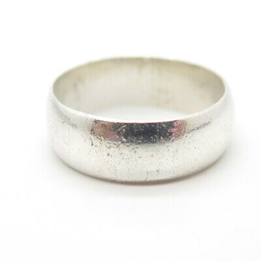 925 Sterling Silver Vintage Classic Band Ring Size 6 - Picture 3 of 8
